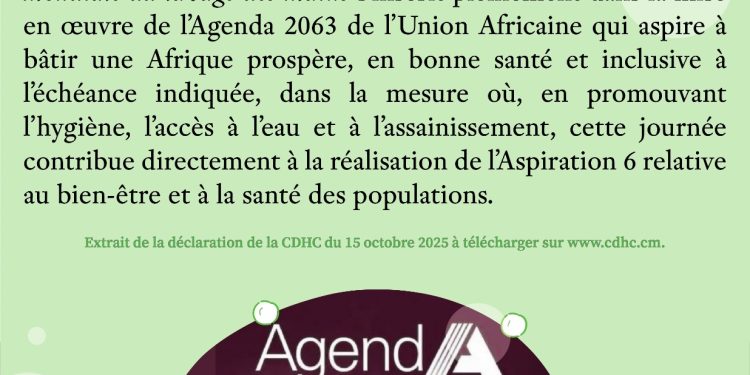 Cameroun:Journée Mondiale du lavage des mains/Déclaration de la commission des droits de l’homme du Cameroun à l’occasion de la journée mondiale du lavage des mains avec pour thème « Les gants, parfois. L’hygiène des mains, toujours »
